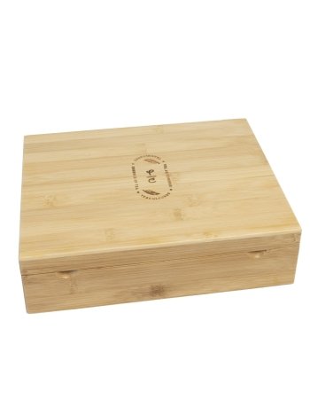 Tea box 8-slot bamboo